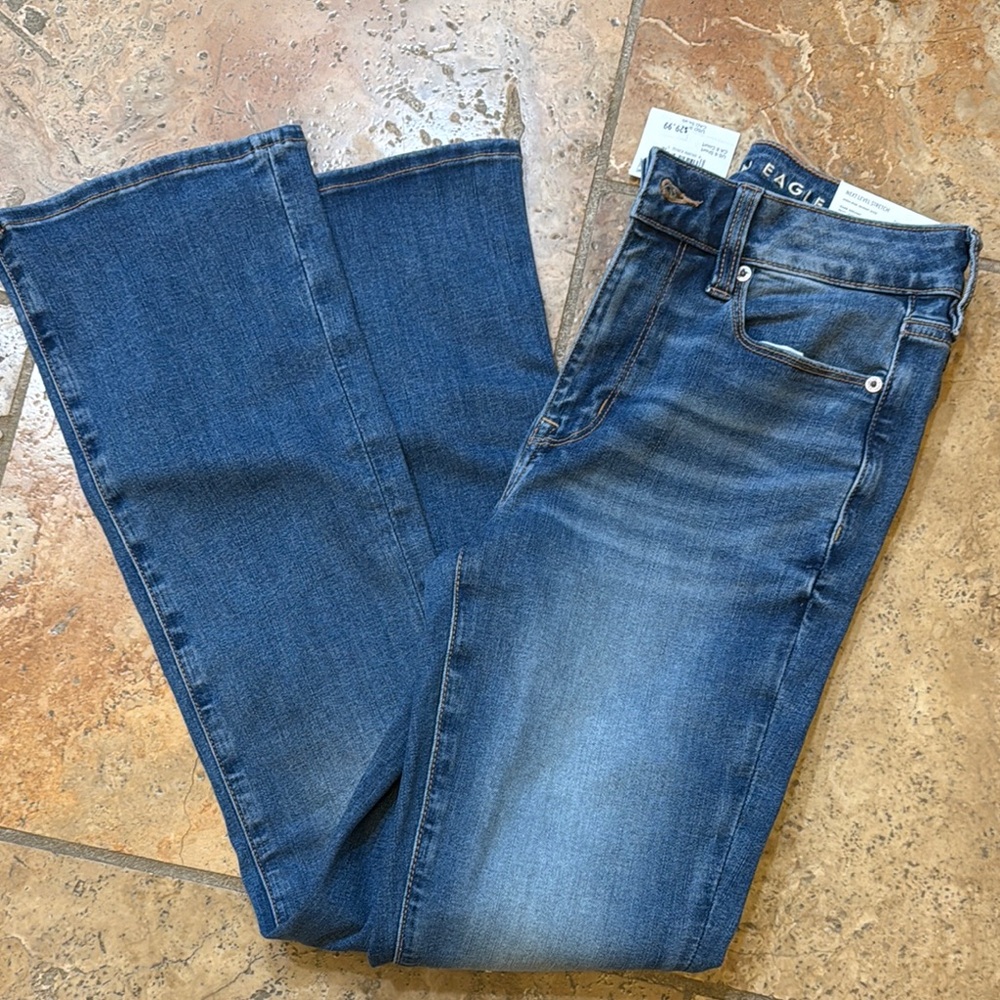 American Eagle Outfitters Blue Flare & Wide Leg Jeans